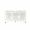 James Martin Vanities Athens 60in Double Vanity Cabinet, Glossy White E645-V60D-GW